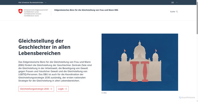 Security scan screenshot of https://www.ebg.admin.ch/de