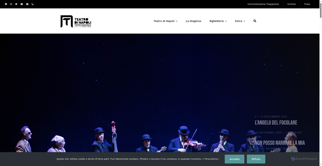 Security scan screenshot of https://www.teatrodinapoli.it/
