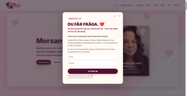 Security scan screenshot of https://morsanpahjul.se