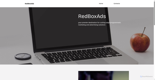Security scan screenshot of https://redboxads.com