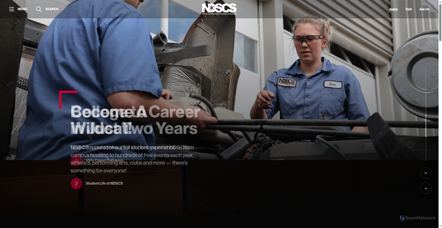 Security scan screenshot of https://ndscs.edu/