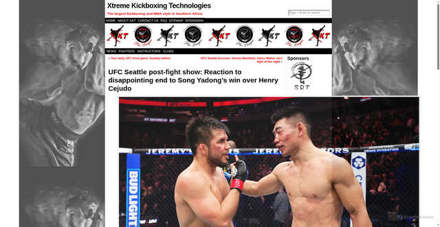 Security scan screenshot of https://www.xtremekickboxing.com/ufc-seattle-post-fight-show-reaction-to-disappointing-end-to-song-yadongs-win-over-henry-cejudo/
