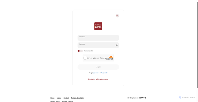 Security scan screenshot of https://online.cuone.org