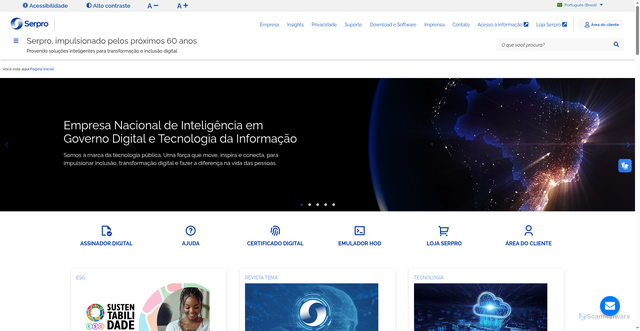 Security scan screenshot of https://estaleiro.serpro.gov.br