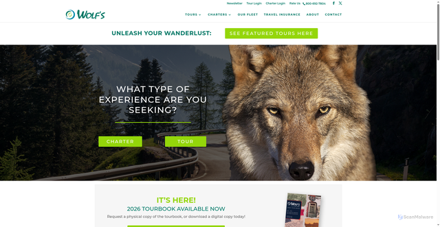 Security scan screenshot of https://wolfsbus.com
