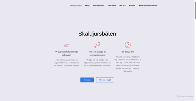 Security scan screenshot of https://xn--skaldjursbten-yfb.nu
