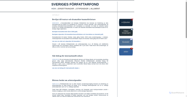 Security scan screenshot of https://www.svff.se