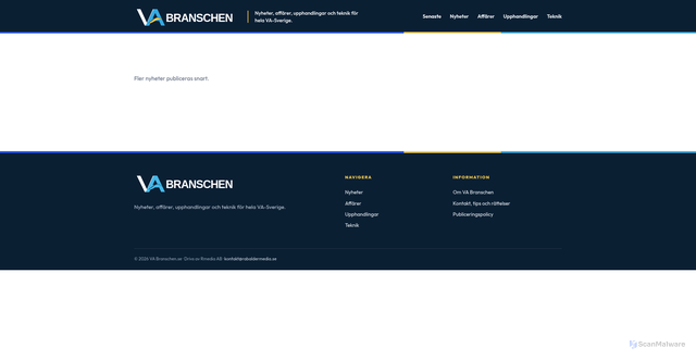 Security scan screenshot of https://vabranschen.se