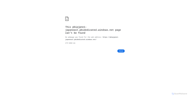 Security scan screenshot of https://pbipjpne1-japaneast.pbidedicated.windows.net