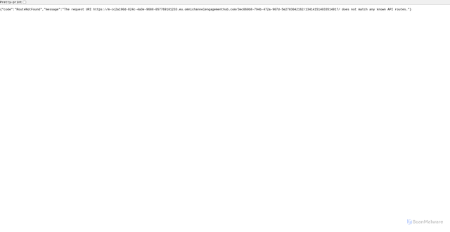 Security scan screenshot of https://m-cc2a190d-824c-4a3e-9688-057769101233.eu.omnichannelengagementhub.com