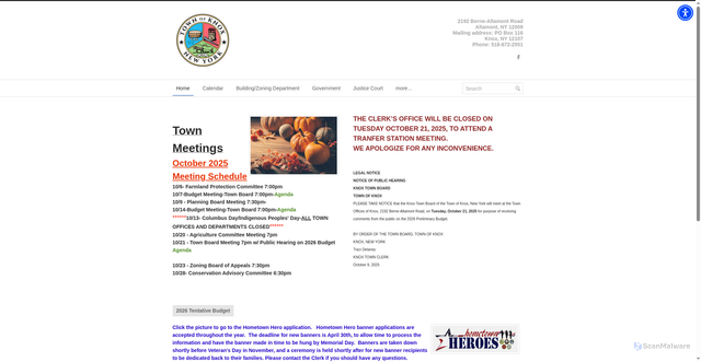 Security scan screenshot of https://www.knoxny.gov/