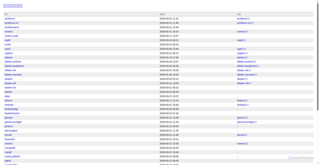 Security scan screenshot of https://tel.mirrors.163.com