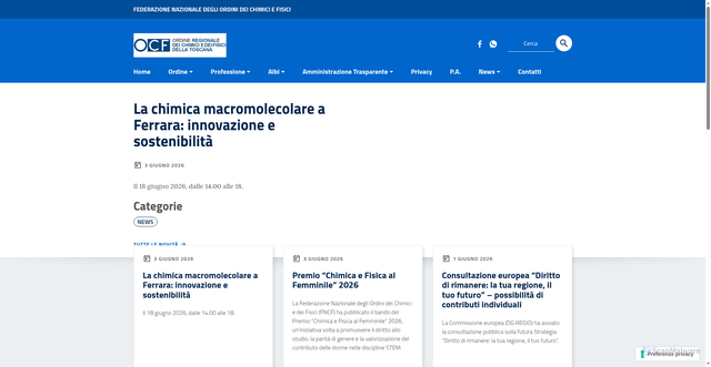 Security scan screenshot of https://www.chimicifisicitoscana.it/
