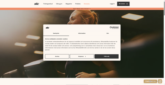 Security scan screenshot of https://www.stc.se/