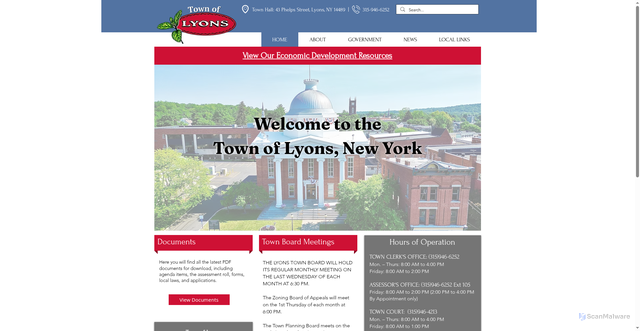 Security scan screenshot of https://www.lyonsny.gov/