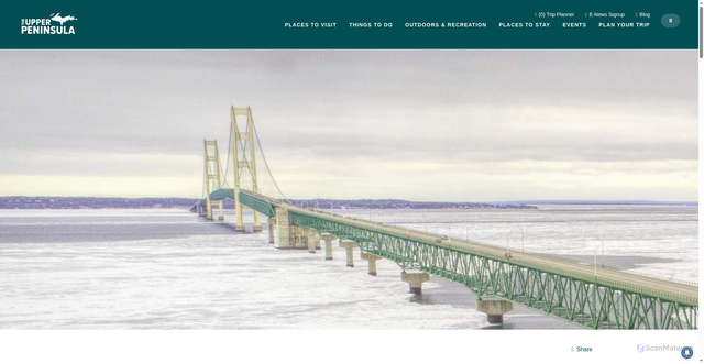 Security scan screenshot of https://www.uptravel.com/things-to-do/attractions/mackinac-bridge/