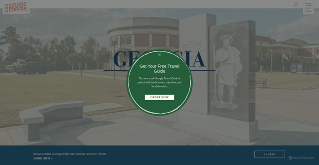 Security scan screenshot of https://exploregeorgia.org/ga250