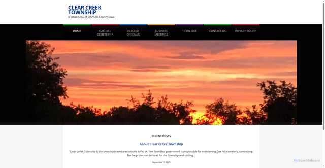 Security scan screenshot of https://clearcreektownshipia.gov/