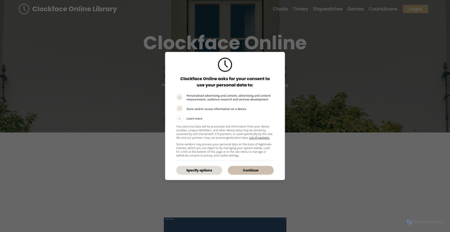Security scan screenshot of https://www.clockfaceonline.co.uk