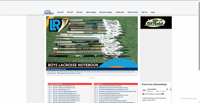 Security scan screenshot of https://laxnumbers.com