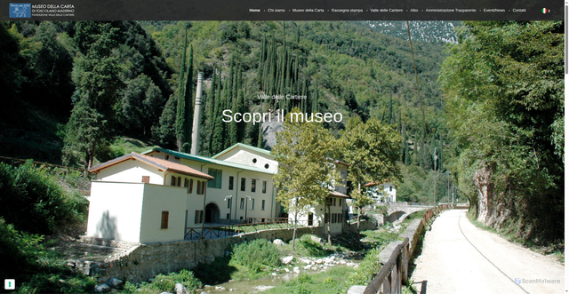 Security scan screenshot of https://www.valledellecartiere.it/it/