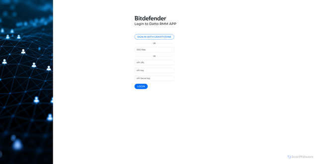 Security scan screenshot of https://datto.rmm.bitdefender.com