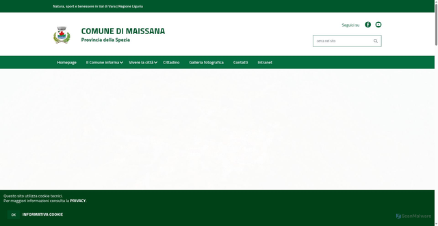 Security scan screenshot of https://www.comune.maissana.sp.it/hh/index.php