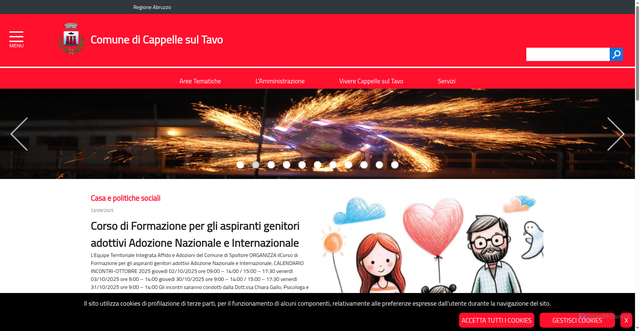 Security scan screenshot of https://www.comune-cappellesultavo-pe.it/