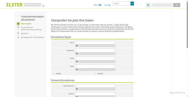 Security scan screenshot of https://elster.pages.dev