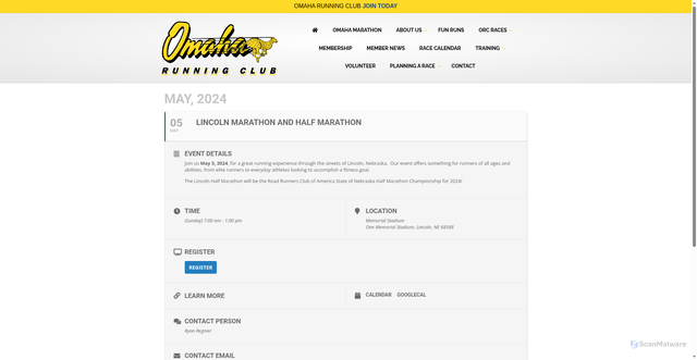 Security scan screenshot of https://omaharun.org/events/lincoln-marathon-and-half-marathon-6