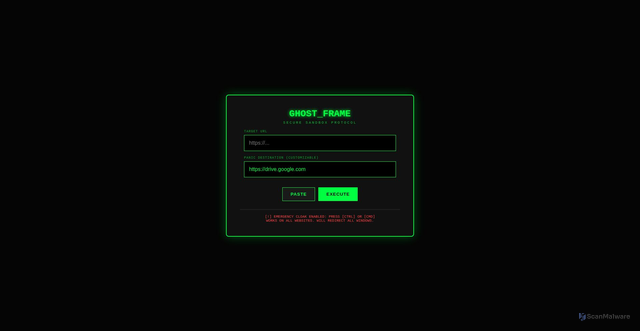 Security scan screenshot of http://ghostframe.pages.dev/