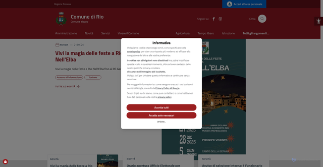 Security scan screenshot of https://www.comune.rio.li.it/