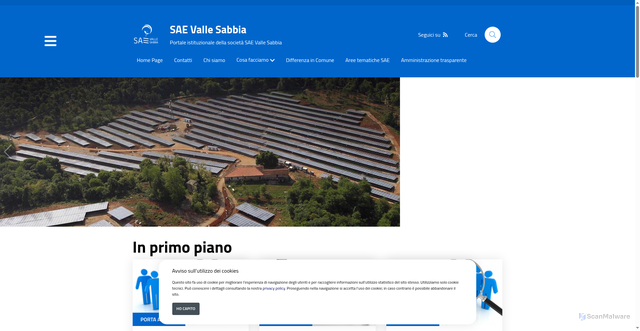 Security scan screenshot of https://www.saevallesabbia.it/