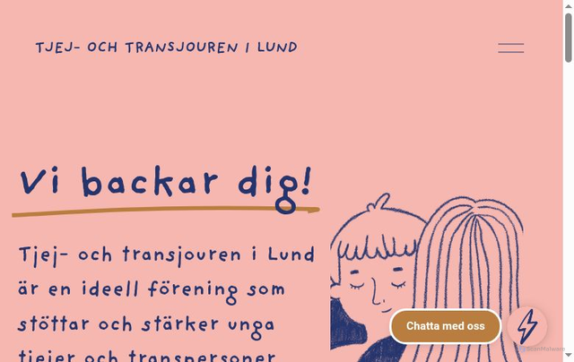 Security scan screenshot of https://www.tjejochtransjourenilund.se/