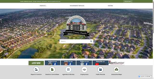 Security scan screenshot of https://sumtercountyfl.gov/