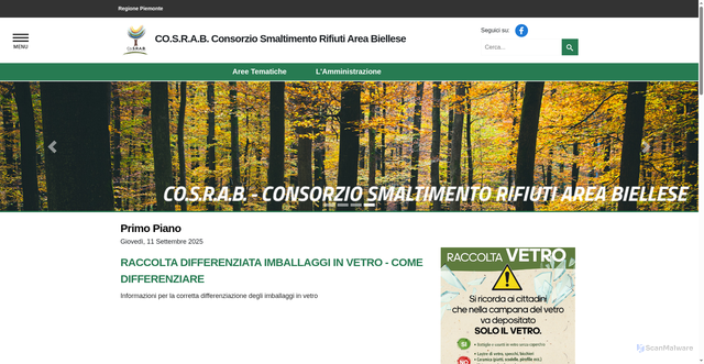 Security scan screenshot of https://www.cosrab.it/