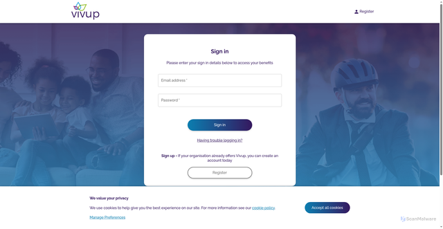 Security scan screenshot of https://www.vivup.co.uk