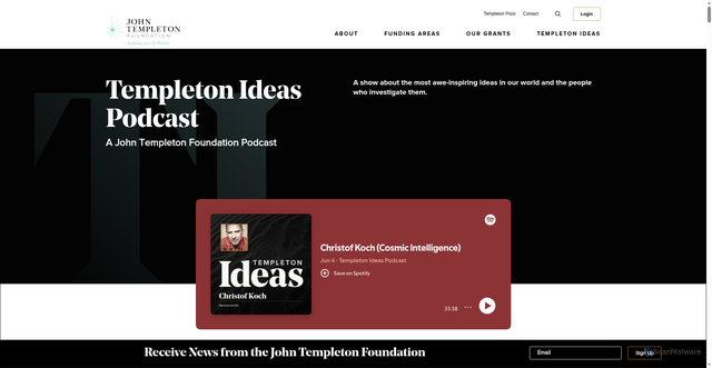 Security scan screenshot of https://www.templeton.org/podcast?utm_source=Receive+News+from+the+John+Templeton+Foundation&utm_campaign=593a292eb7-EMAIL_CAMPAIGN_2026_templetonideas_20260624&utm_medium=email&utm_term=0_-42837b4b08-97355777