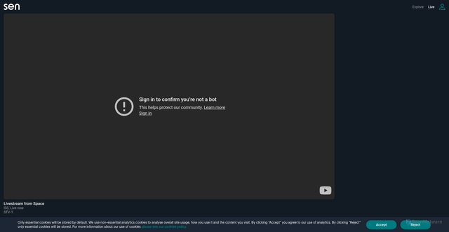 Security scan screenshot of https://www.sen.com/live