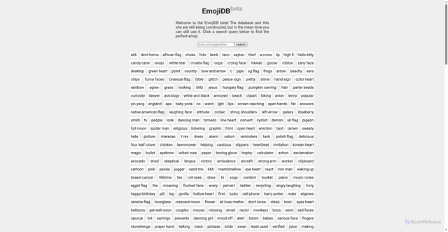Security scan screenshot of https://emojidb.org/