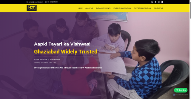 Security scan screenshot of https://houseofteaching.online/index.html