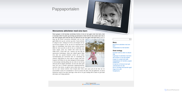 Security scan screenshot of https://pappaportalen.no/?p=122