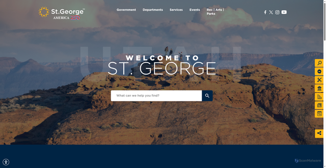 Security scan screenshot of https://sgcityutah.gov/