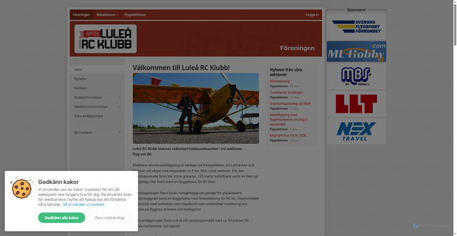 Security scan screenshot of https://lulearcklubb.se