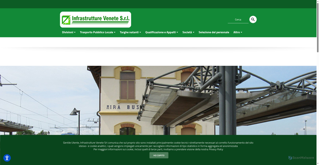 Security scan screenshot of https://www.infrastrutturevenete.it/