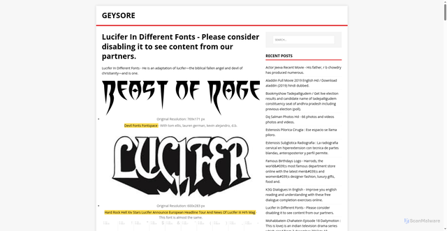 Security scan screenshot of https://resoyek.pages.dev/posts/lucifer-in-different-fonts/