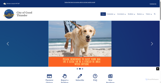 Security scan screenshot of https://goodthundermn.gov/
