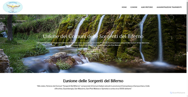 Security scan screenshot of https://www.sorgentidelbiferno.it/