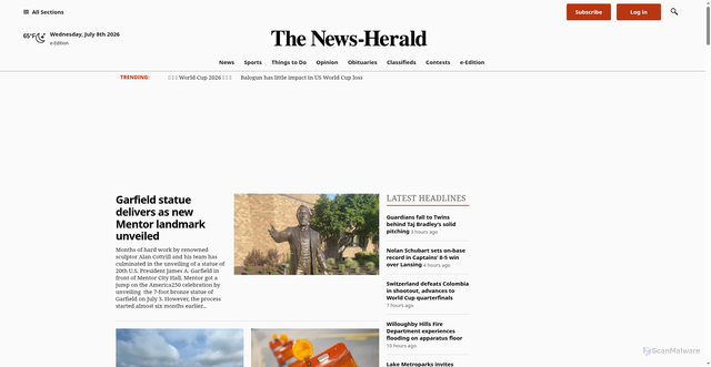 Security scan screenshot of https://news-herald.com