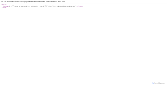 Security scan screenshot of https://enterprise.activity.windows.com/